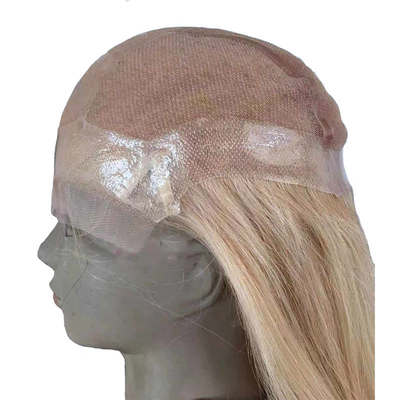 16-24 pollici 613 Biondo Legato a Mano Perrucche Mediche in Silicio PU per Donne Bianche 100% Capelli Umani
