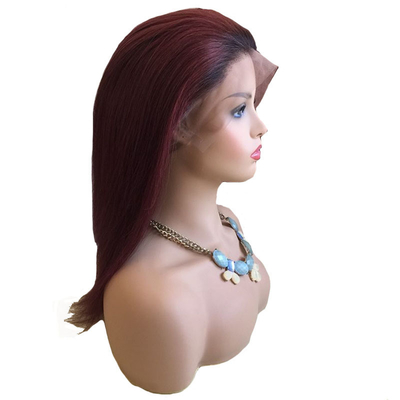 100% capelli umani brasiliano 99J Ombre Full Lace Perugia svizzera 360 Lace Frontale 10-24 Inch Transparente HD