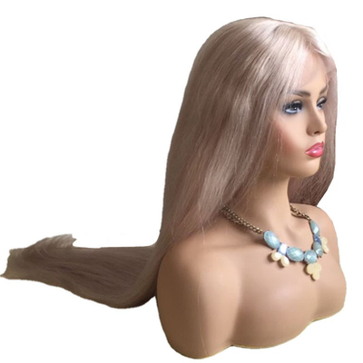 10-24 pollici di capelli umani grezzi biondi full lace 360 parrucca tessuto a mano un donatore colore chiaro 613