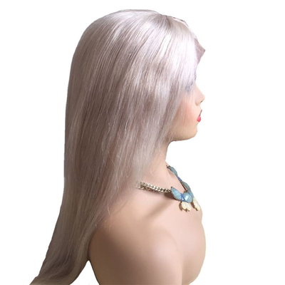 10-24 pollici di capelli umani grezzi biondi full lace 360 parrucca tessuto a mano un donatore colore chiaro 613
