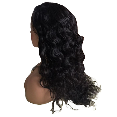 Vergine nera grezza naturale Remy Full Lace Legato a mano parrucche con capelli