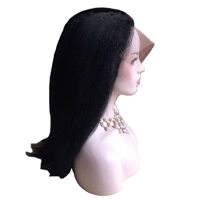 100% capelli umani BSM Sconti 360 cuticule a pizzo allineata italiana Yaki parrucca dritta
