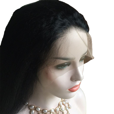 100% capelli umani BSM Sconti 360 cuticule a pizzo allineata italiana Yaki parrucca dritta