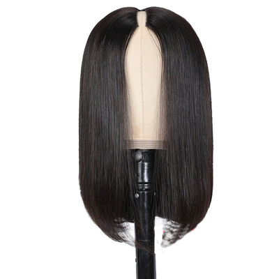 Parrucche Lunghezza V Parte Longue Senza colla Afro Kinky Capelli umani dritti Parrucca 250% Densità