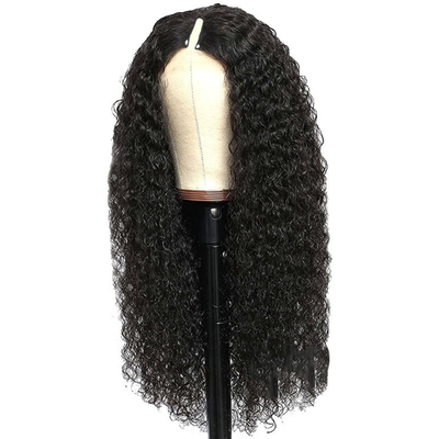 8-32 pollici V parte parrucca capelli umani capelli birmanici grezzi per la linea naturale dei capelli e Kinky look ricci