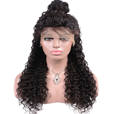 Ondata d'acqua Full Lace Capelli umani Perrucche per donne nere Lunghezza HD 360 Lace Frontale