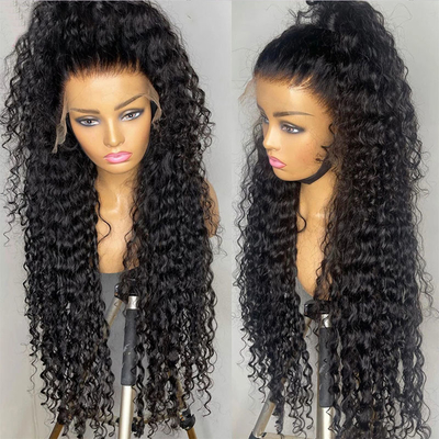 Capelli indiani grezzi HD pizzo parrucche frontali 360 pizzo parrucche per donne nere 10A 12A ricci