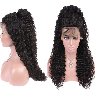 Capelli indiani grezzi HD pizzo parrucche frontali 360 pizzo parrucche per donne nere 10A 12A ricci