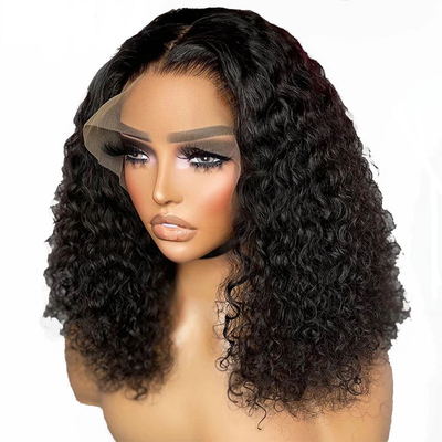 Acqua Marrone Chiara Bob Wave Parrucca Bruta Capelli Umani Vergini Brasiliani Hd Full Lace Parrucca Frontale