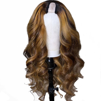150 Densità P4/30 Macchina senza adesivo U Part Parrucca per capelli brasiliana per donne nere