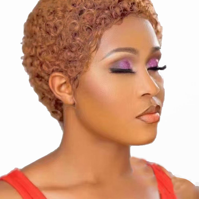 Afro Kinky Curly Capelli Corti Uomini Macchine Prodotte Perrucche Per Uomini Capelli Brasiliani