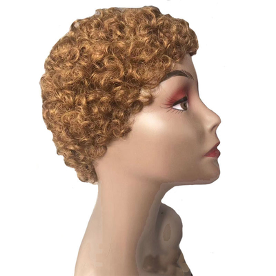 Afro Kinky Curly Capelli Corti Uomini Macchine Prodotte Perrucche Per Uomini Capelli Brasiliani