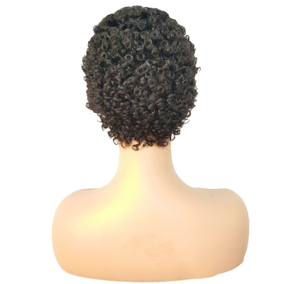 Macchina fatta di capelli corti ricci per capelli umani parrucca afro ricci senza chiusura di pizzo vergine brasiliana