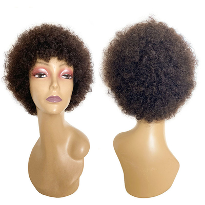 Cuticule di capelli umani indiani crudi allineati taglio da fantoccio parrucche afro ricci GS forniture 250g-450g