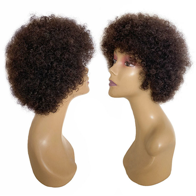 Cuticule di capelli umani indiani crudi allineati taglio da fantoccio parrucche afro ricci GS forniture 250g-450g