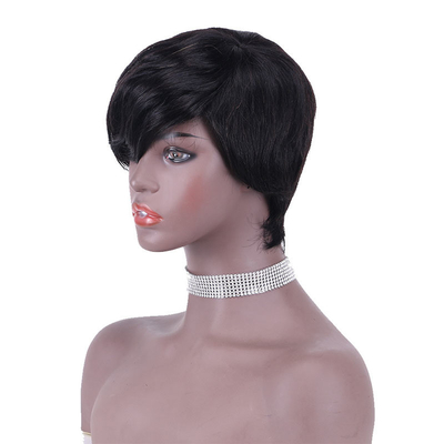 Perrucche per capelli umani al 100% per donne nere Perrucche corte da fantoccio brevi Prezzi accessibili Vendere