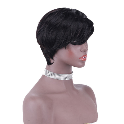 Perrucche per capelli umani al 100% per donne nere Perrucche corte da fantoccio brevi Prezzi accessibili Vendere
