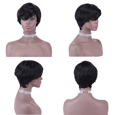 Perrucche per capelli umani al 100% per donne nere Perrucche corte da fantoccio brevi Prezzi accessibili Vendere