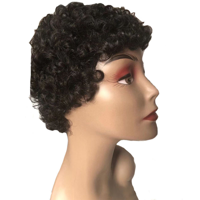 Perrucche per capelli umani al 100% per donne nere Perrucche corte da fantoccio brevi Prezzi accessibili Vendere