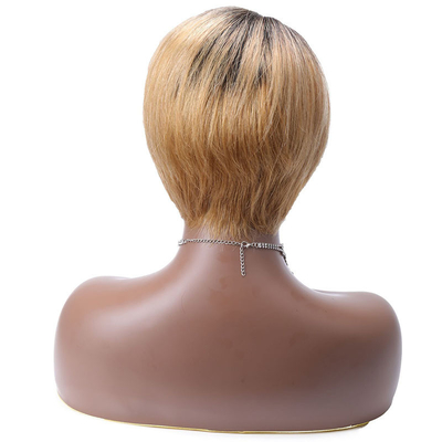 Long Vietnamese Raw Virgin HD 13x1 T Part Lace Front Pixie Cut Human Hair Parrucche Ombre Brown