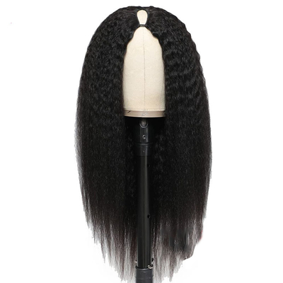 Capelli umani lunghi V parte parrucca 30 pollici Kinky capelli dritti grezzi brasiliano Remy Perruque