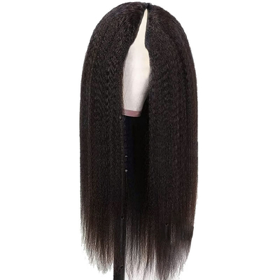 Capelli umani lunghi V parte parrucca 30 pollici Kinky capelli dritti grezzi brasiliano Remy Perruque