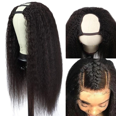 Capelli Vergini Vantaggio Capelli Vergine Verniciati Capelli Umani Retti Incollati Parrucca U Part per Acquisto in Grosso