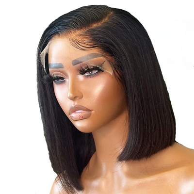 Esperienza di lusso con 8 pollici doppiamente disegnati brasiliani rettilineo full lace Bob parrucche frontali