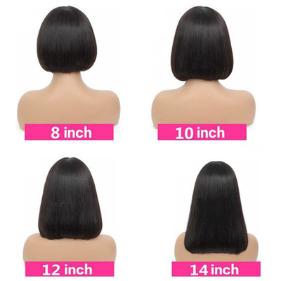 Esperienza di lusso con 8 pollici doppiamente disegnati brasiliani rettilineo full lace Bob parrucche frontali