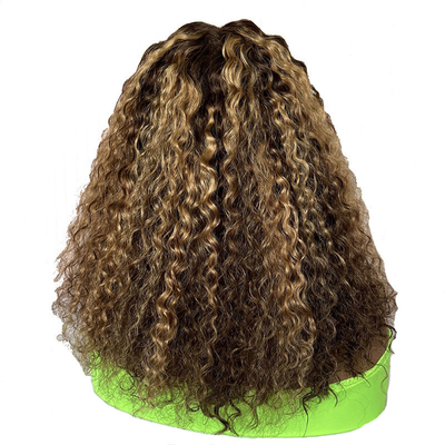 8inch HD Lace Front Peruvian Water Wave Short Blunt Cut Curly Bob Capelli Umani Parrucche fo