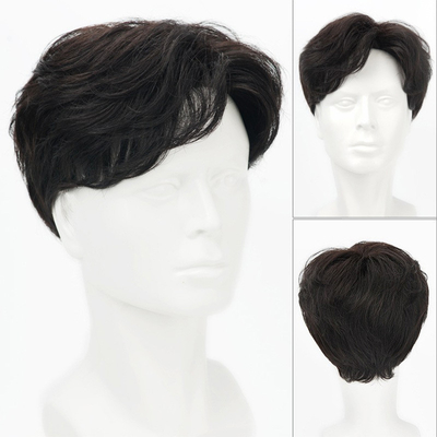 100% capelli umani, testa piena, Vietnam nero, taglio molto corto, parrucche indiane per uomini asiatici.