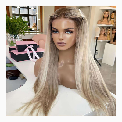 Migliora il tuo look con lacci Top capelli umani europei donne ebree parrucca parrucche kosher