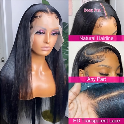 360 Full 13x6 Hd Lace Frontale Capelli Vergini Parrucche Capelli Umani Naturali 100% Crudo Con Frontale