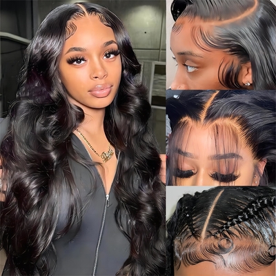 360 Full 13x6 Hd Lace Frontale Capelli Vergini Parrucche Capelli Umani Naturali 100% Crudo Con Frontale