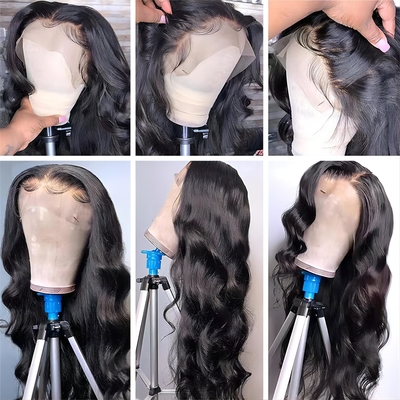 Capelli Vergini Perugia Frontale con aperture in pizzo svizzero e capelli indiani grezzi