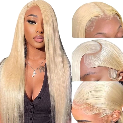 Capelli Cinesi 613 Biondo 13X6 Hd Full Lace Frontale Crudo Capelli Umani Parrucca Con Capelli Di Bambino